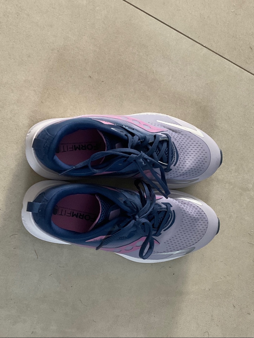 Light Purple and Navy Athletic Sneakers